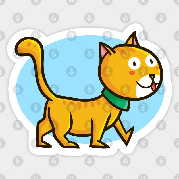 Purrsuasive Personality Sticker by Jocularity Art